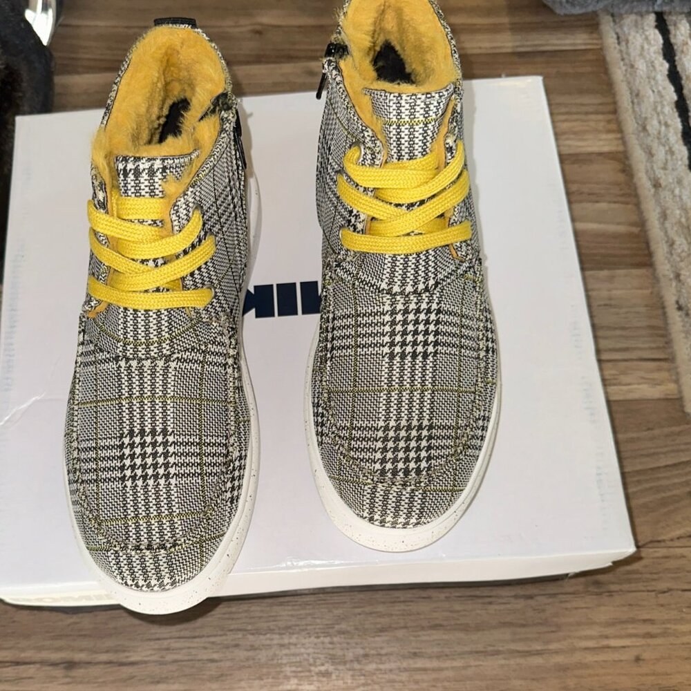 Romika Womens Helsinki 02 Boot Black Yellow Merino Kombi Sz 38 US 7 Plaid